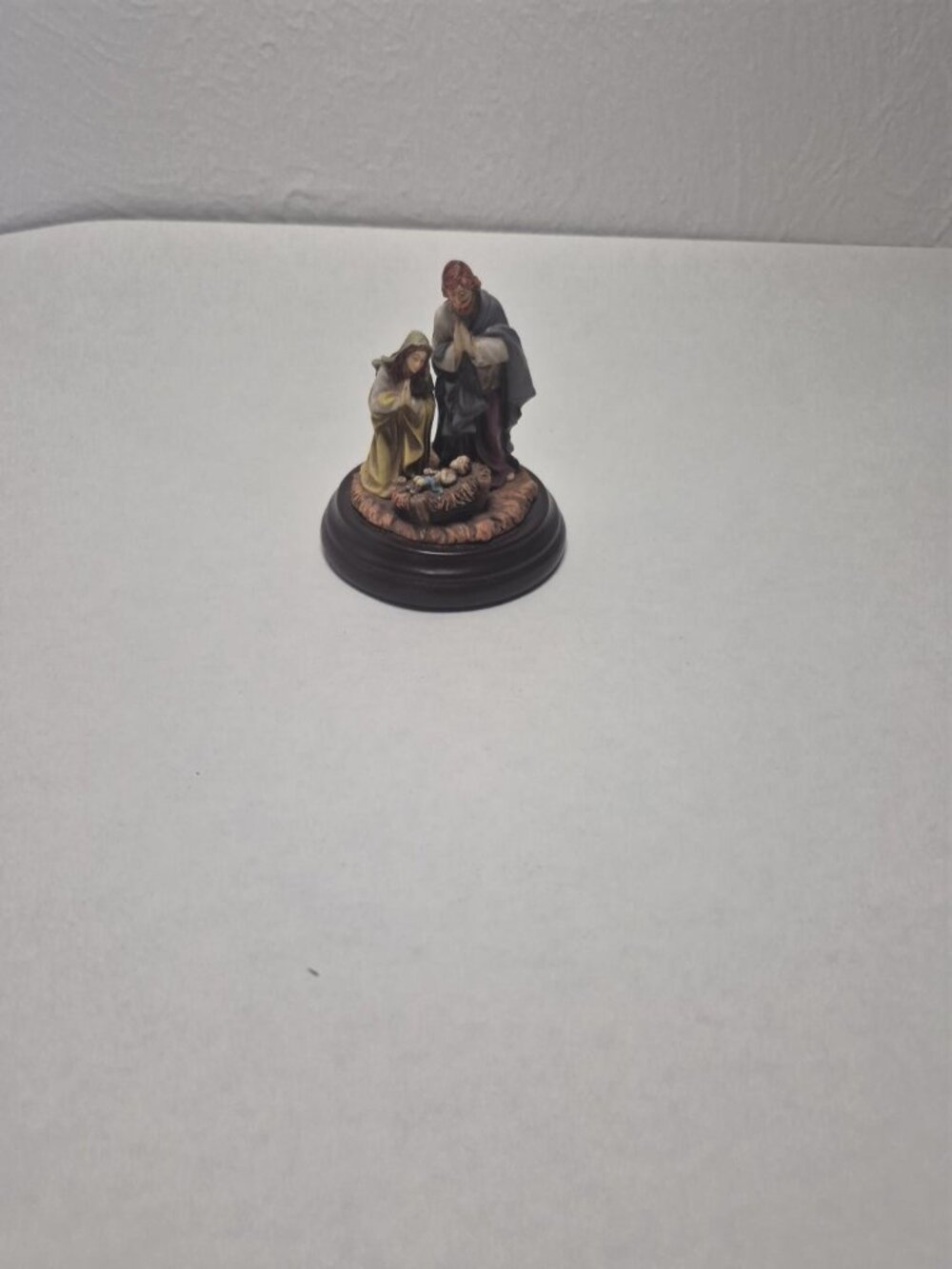 Miniature Holy Family Nativity Figurine Mary Joseph Baby Jesus Christmas Decor